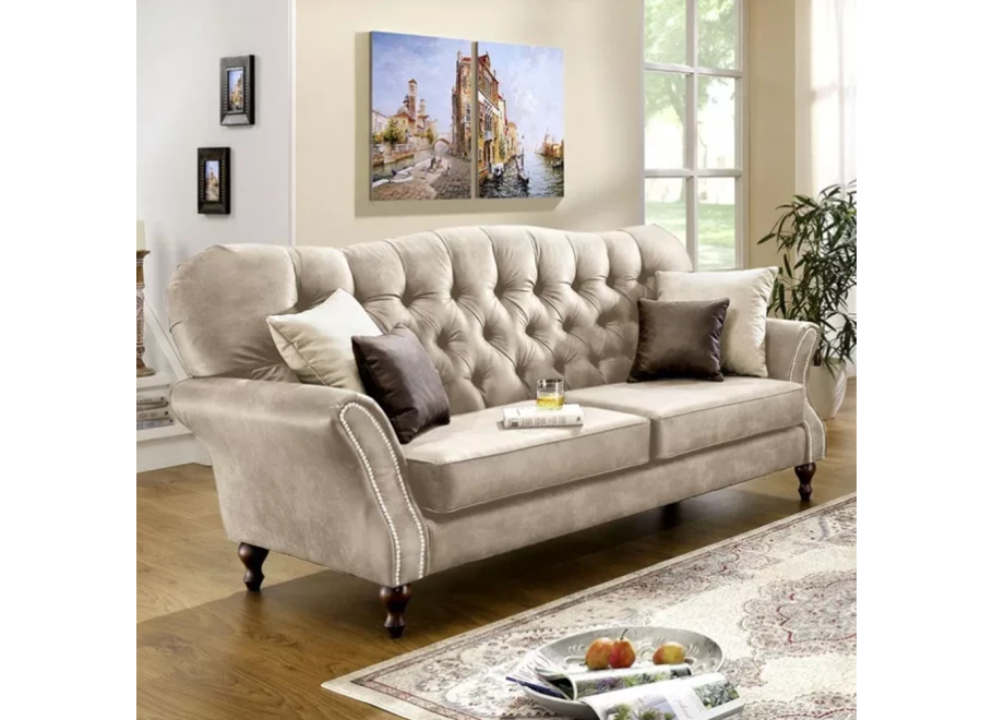 Sofa dwuosobowa pikowana glamour Chesterfield BOGOTA