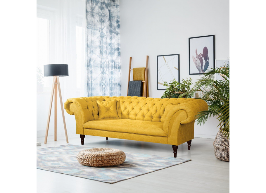 Sofa trzyosobowa pikowana Chesterfield PORTO 2