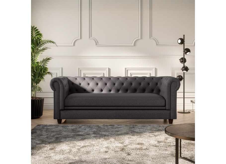 Sofa trzyosobowa z funkcją spania pikowana Chesterfield SYDNEY 2