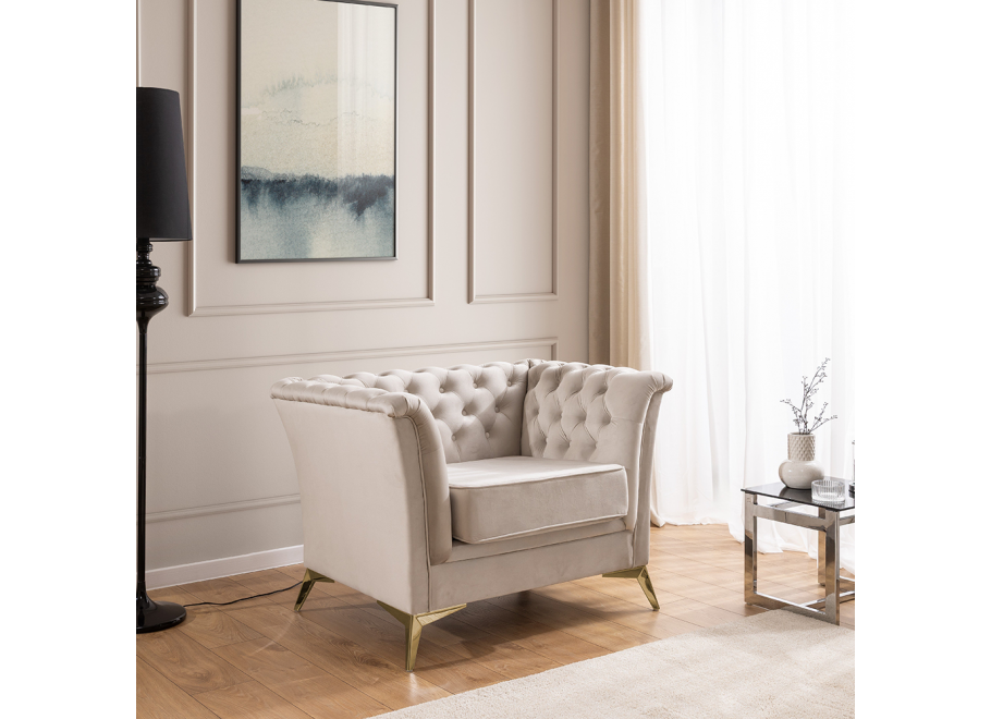 Fotel pikowany chesterfield HASSO BIS 2