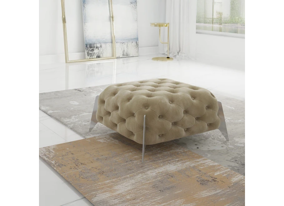 Puf pikowany Chesterfield 80x80 KALIFORNIA