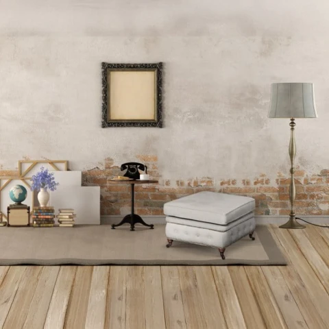 Puf pikowany glamour 75x70 VINCENT