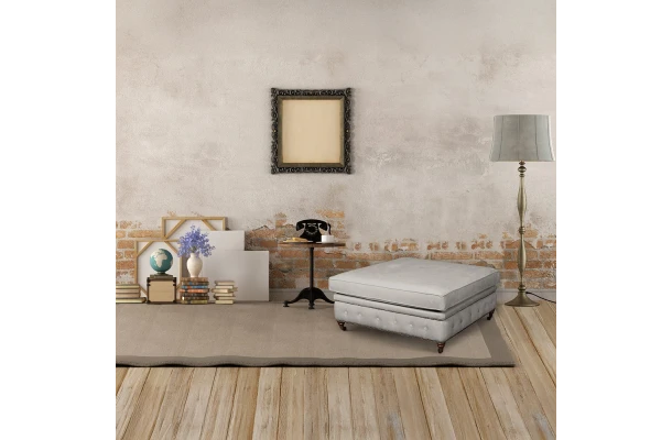 Puf pikowany glamour 100x100 VINCENT - design i funkcjonalnosc w parze