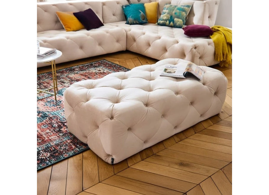 Puf pikowany Chesterfield 130x65 BENTLEY