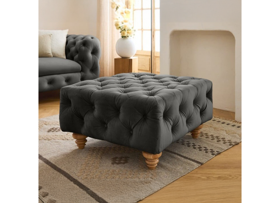 Puf pikowany TEO WOOD Chesterfield 2