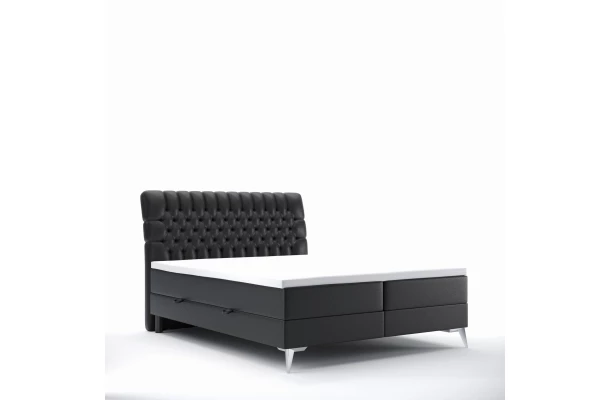 Łóżko kontynentalne pikowane glamour KOLIN - design i funkcjonalnosc w parze