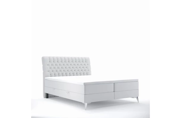 Łóżko kontynentalne pikowane glamour KOLIN - design i funkcjonalnosc w parze