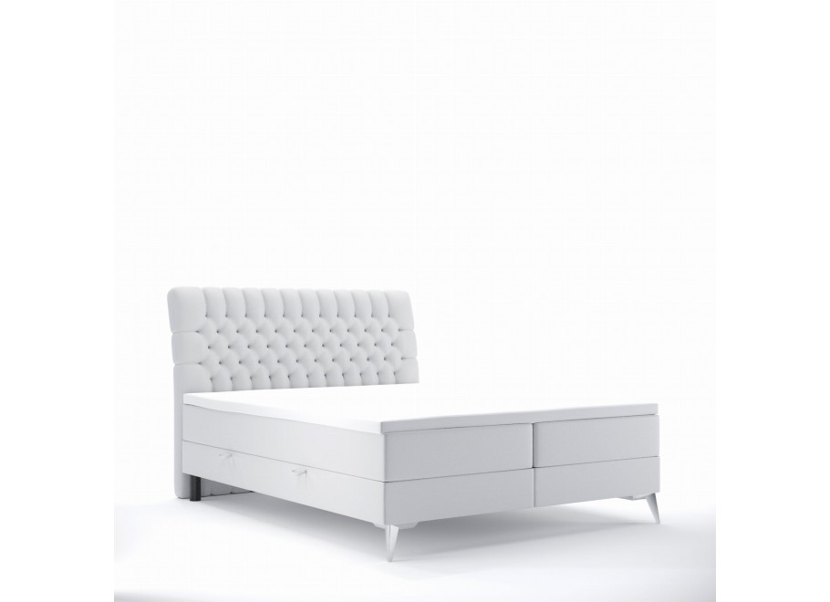 Łóżko kontynentalne pikowane glamour KOLIN 4