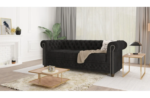 Sofa rozkładana FELIX 3 z funkcją spania tk. Venus Velvet 2923 - design i funkcjonalnosc w parze