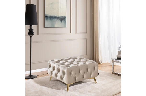 Puf pikowany Chesterfield 80x80 HASSO BIS - design i funkcjonalnosc w parze