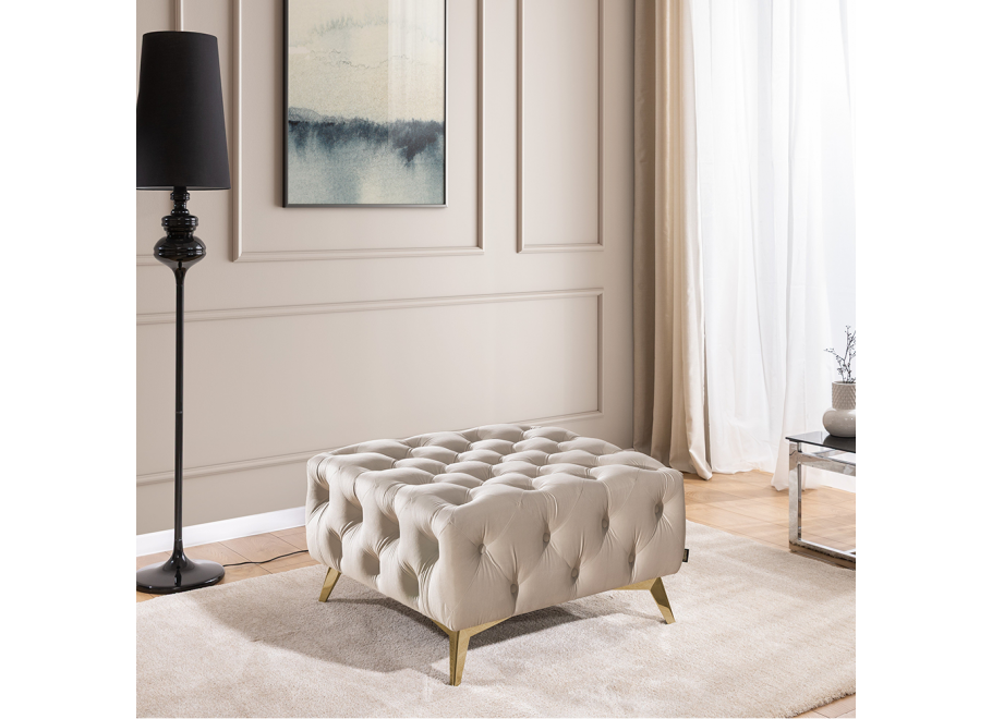 Puf pikowany Chesterfield 80x80 HASSO BIS 2