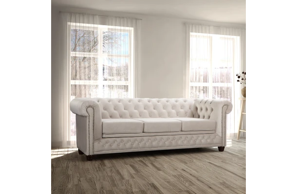 Sofa trzyosobowa pikowana Chesterfield FELIX 3 - design i funkcjonalnosc w parze
