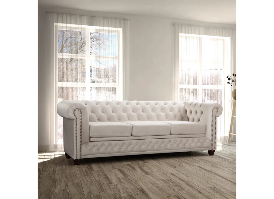 Sofa trzyosobowa pikowana Chesterfield FELIX 3