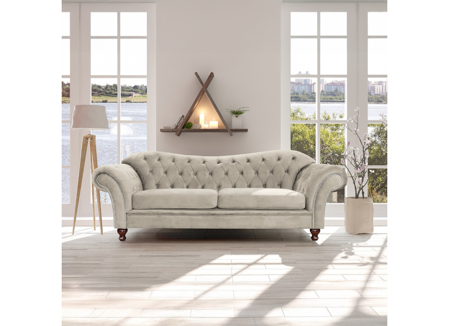 Sofa trzyosobowa pikowana Chesterfield PARIS 2