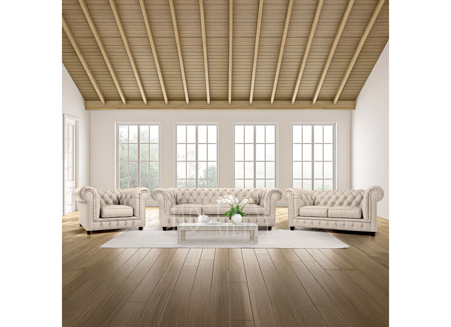 Zestaw mebli pikowanych glamour Chesterfield 3+2+1 SOLARIS 2