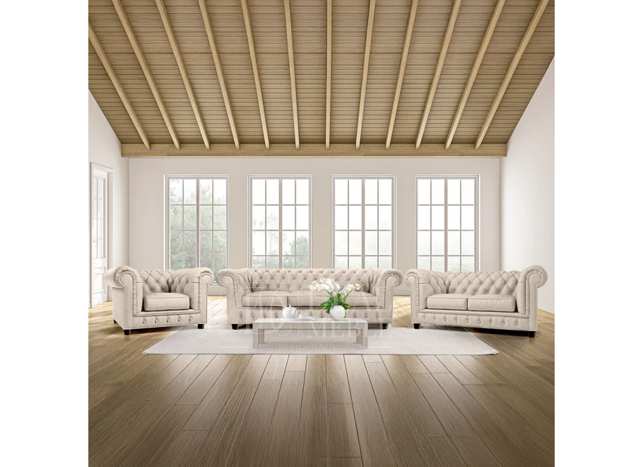 Zestaw mebli pikowanych glamour Chesterfield 3+2+1 SOLARIS