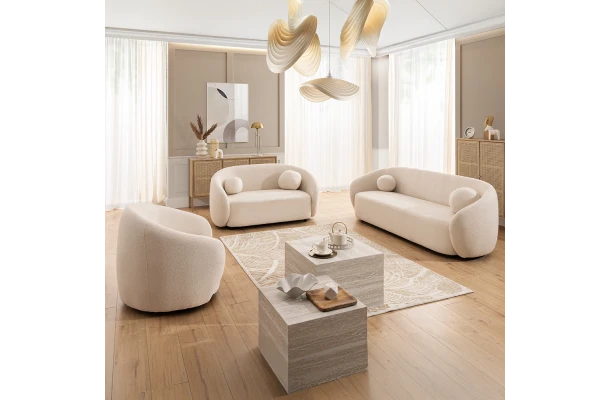 Zestaw mebli nowoczesnych 3+2+1 Cloudi - design i funkcjonalnosc w parze