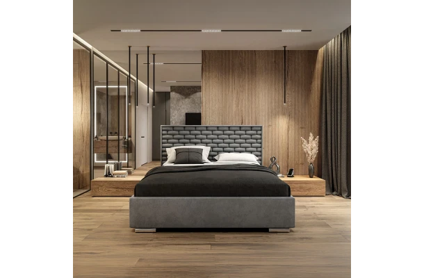 Łóżko tapicerowane glamour KING BED - design i funkcjonalnosc w parze