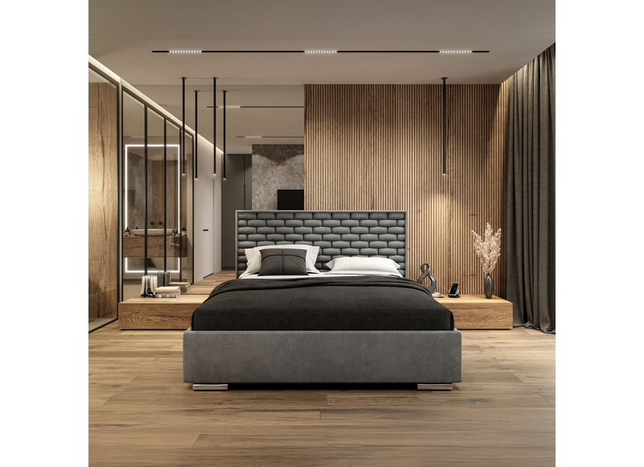 Łóżko tapicerowane glamour KING BED 2