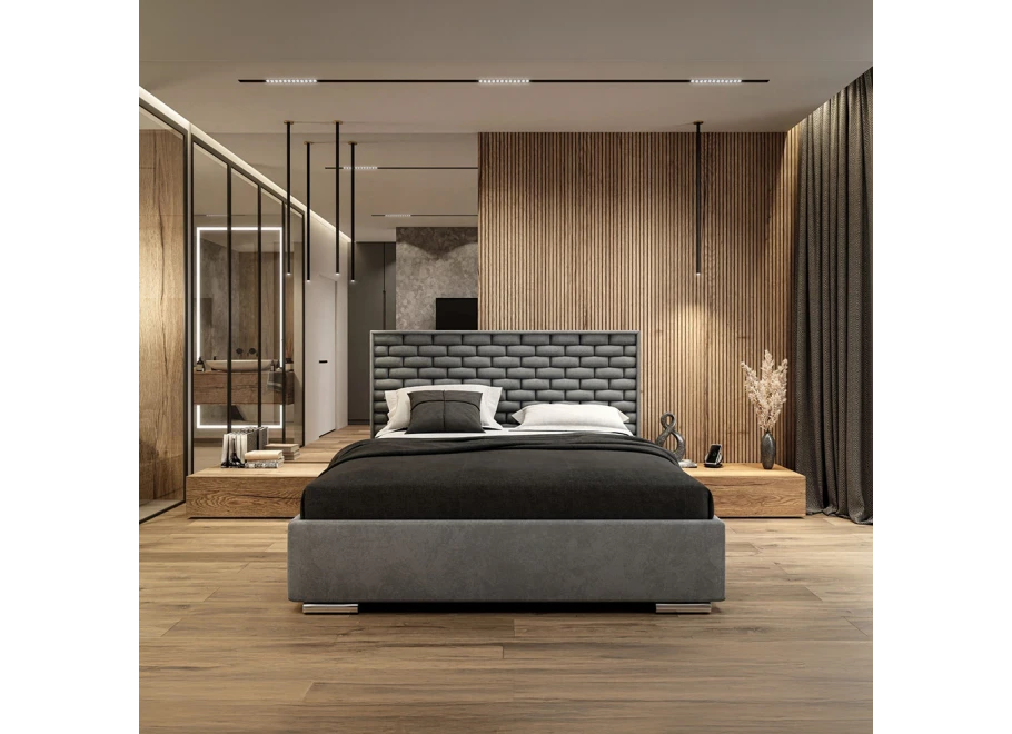 Łóżko tapicerowane glamour KING BED