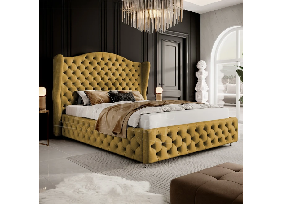 Łóżko tapicerowane glamour ROYAL