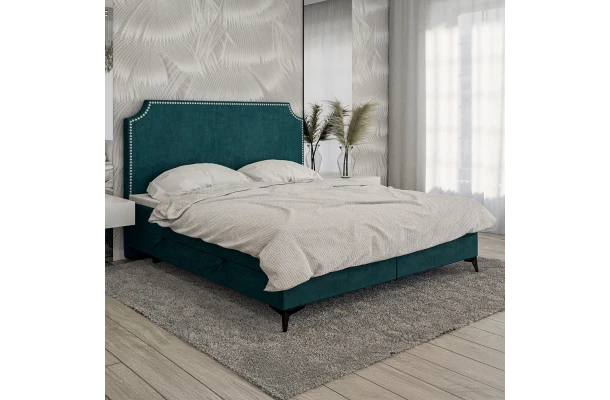 Łóżko kontynentalne w stylu glamour Limea - design i funkcjonalnosc w parze