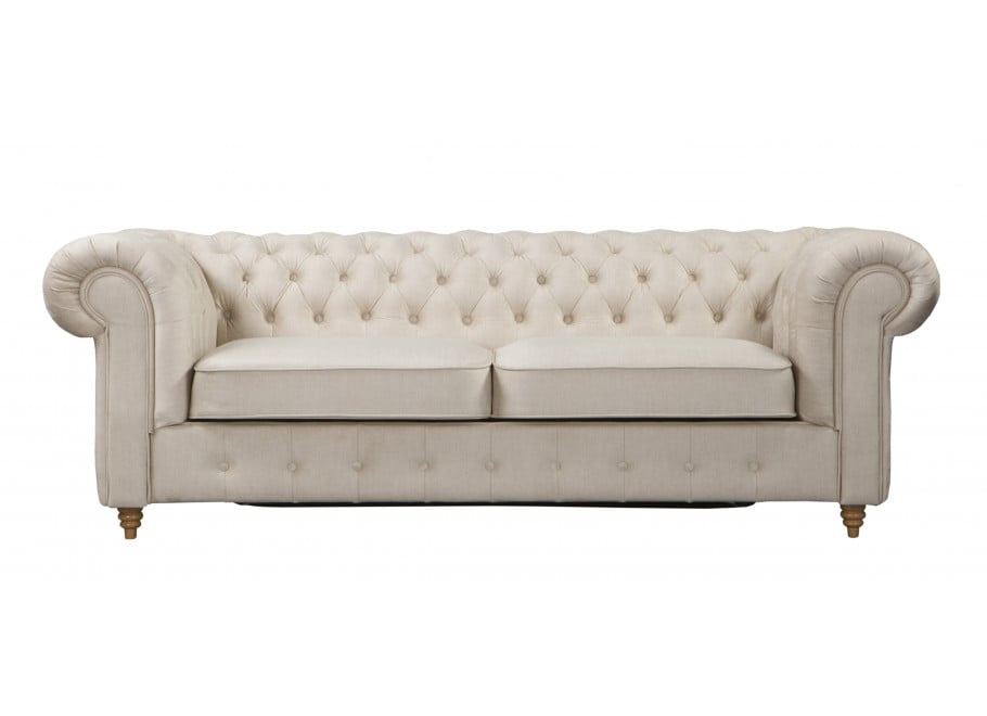 Sofa 2,5 osobowa pikowana Chesterfield z funkcją spania Fins 1