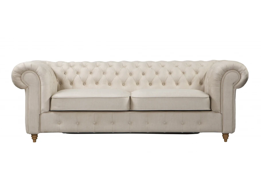 Sofa 2,5 osobowa pikowana Chesterfield z funkcją spania Fins