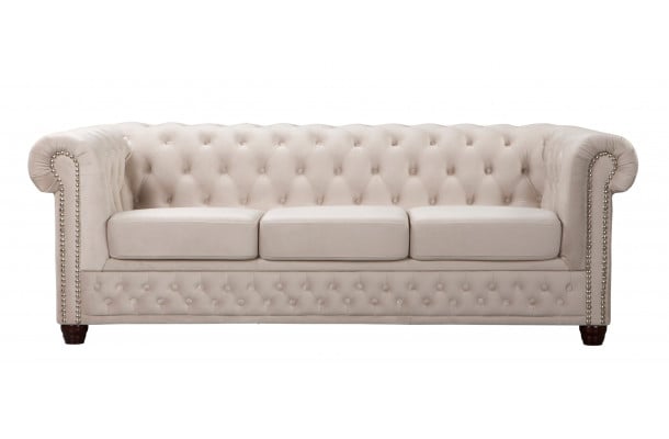 Sofa trzyosobowa pikowana Chesterfield FELIX 3