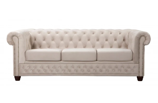 Sofa trzyosobowa pikowana Chesterfield FELIX 3 - design i funkcjonalnosc w parze