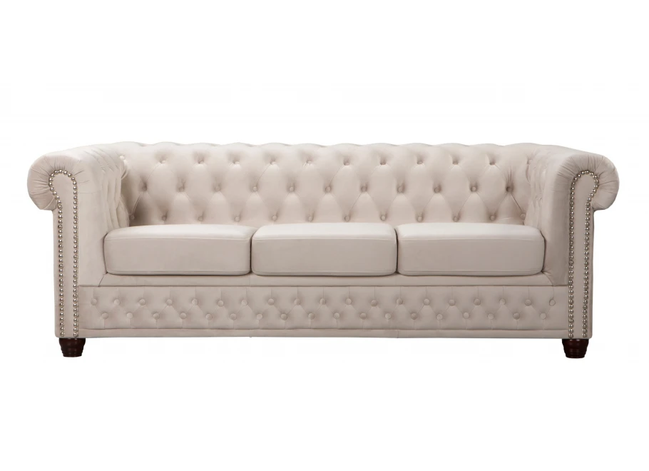 Sofa trzyosobowa pikowana Chesterfield FELIX 3