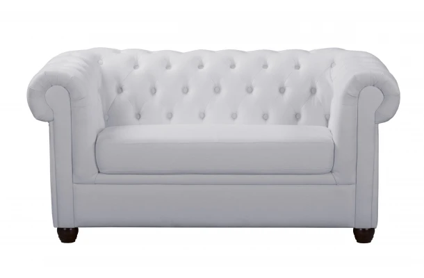 Sofa dwuosobowa z funkcją spania pikowana Chesterfield SYDNEY - design i funkcjonalnosc w parze