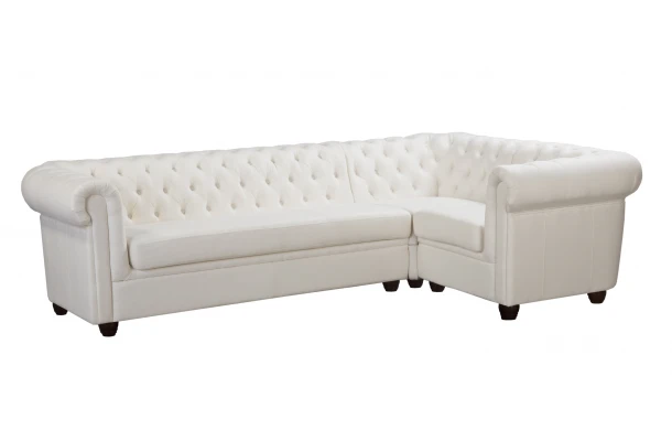 Narożnik pięcioosobowy pikowany Chesterfield SYDNEY 3+E+1 - design i funkcjonalnosc w parze