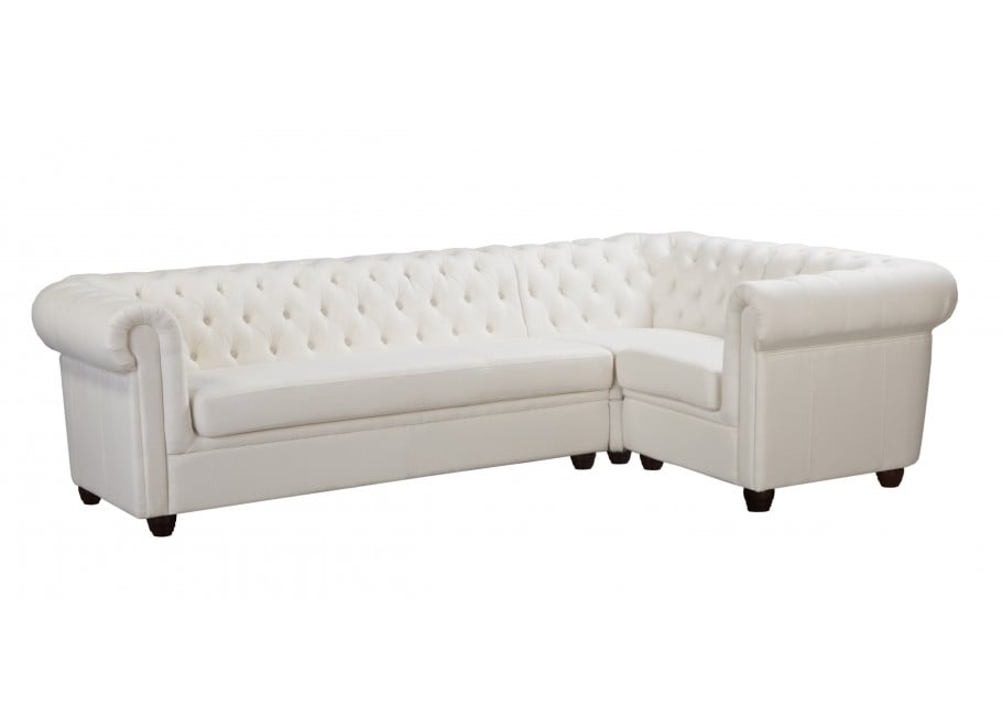 Narożnik pięcioosobowy pikowany Chesterfield SYDNEY 3+E+1 1