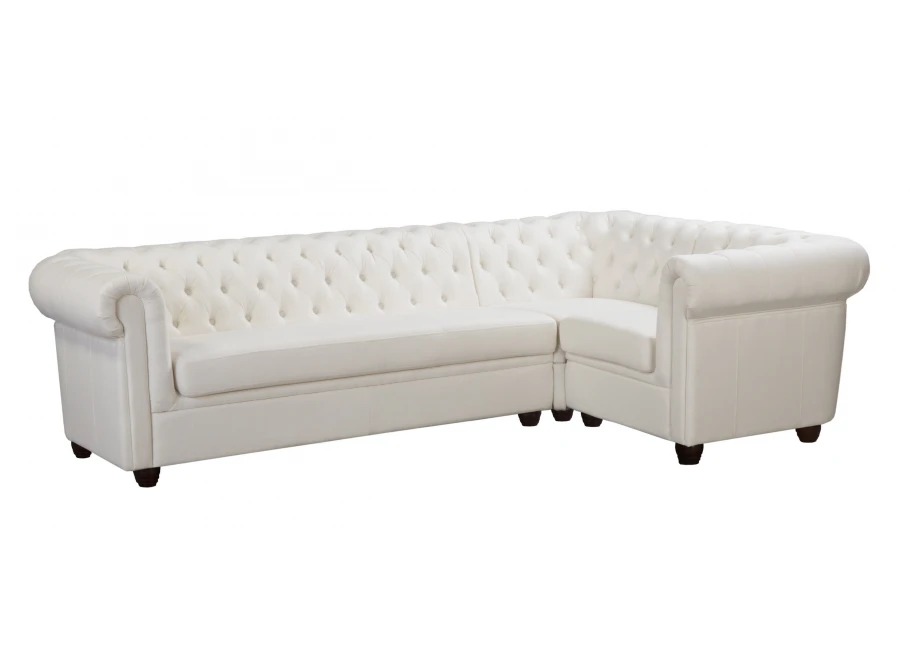Narożnik pięcioosobowy pikowany Chesterfield SYDNEY 3+E+1