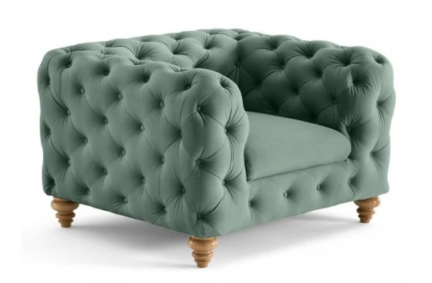 Fotel pikowany TEO WOOD Chesterfield - design i funkcjonalnosc w parze