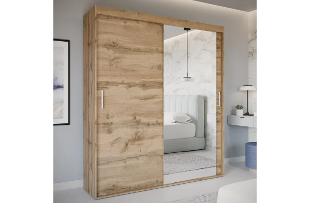 Szafa przesuwna dwudrzwiowa z lustrem na wymiar HAMAL - design i funkcjonalnosc w parze
