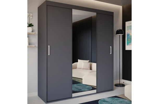 Szafa przesuwna trzydrzwiowa z lustrem na wymiar MONZA - design i funkcjonalnosc w parze
