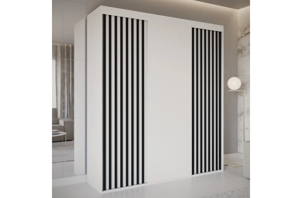 Szafa przesuwna trzydrzwiowa z lamelami na wymiar TANIA - design i funkcjonalnosc w parze