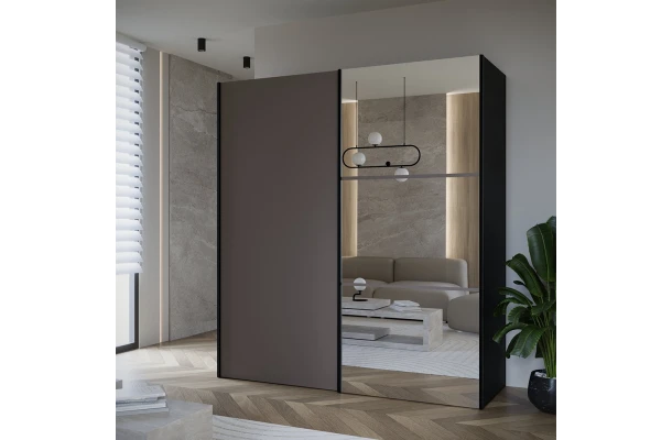 Szafa przesuwna dwudrzwiowa z lustrami na wymiar RIGA PREMIUM - design i funkcjonalnosc w parze