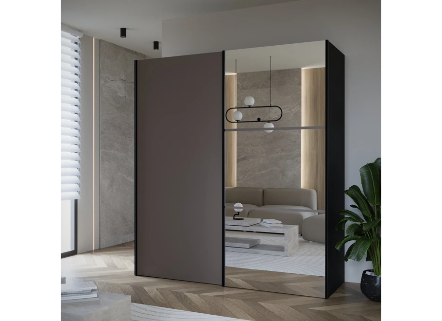 Szafa przesuwna dwudrzwiowa z lustrami na wymiar RIGA PREMIUM