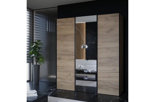 Szafa przesuwna trzydrzwiowa z lustrem na wymiar MONZA PREMIUM - design i funkcjonalnosc w parze