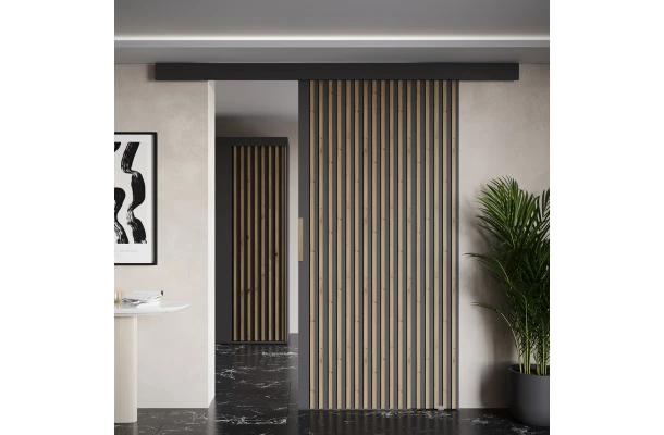 Drzwi przesuwne sufitowe z lamelami PRIMA - design i funkcjonalnosc w parze