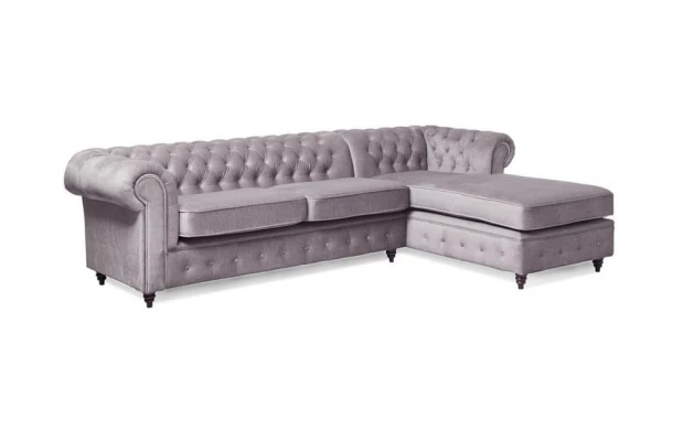 Narożnik pięcioosobowy nowoczesny glamour FINS - design