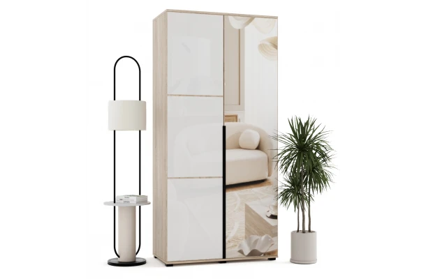 Szafa uchylna dwudrzwiowa z lustrem i lacobelem na wymiar Azora - design i funkcjonalnosc w parze