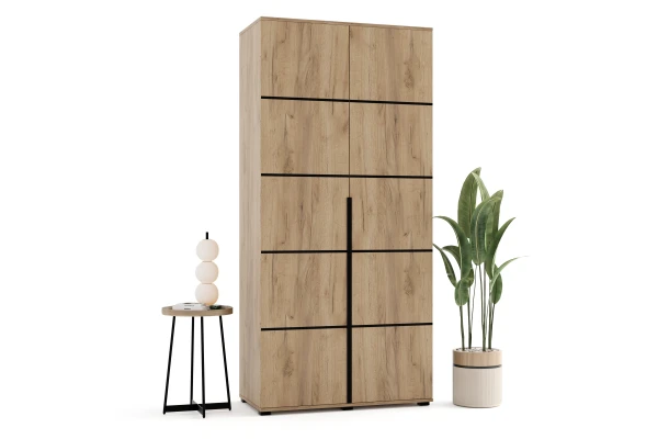 Szafa uchylna dwudrzwiowa z listwami ozdobnymi na wymiar Zina - design i funkcjonalnosc w parze