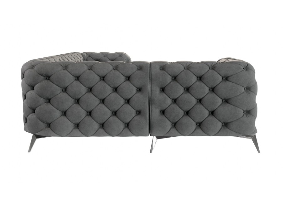 Narożnik czteroosobowy luksusowy pikowany Chesterfield TEO 1+E+2 4