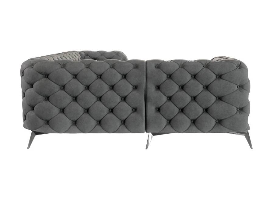 Narożnik czteroosobowy luksusowy pikowany Chesterfield TEO 1+E+2 Narożnik czteroosobowy luksusowy pikowany Chesterfield TEO 1+E+2