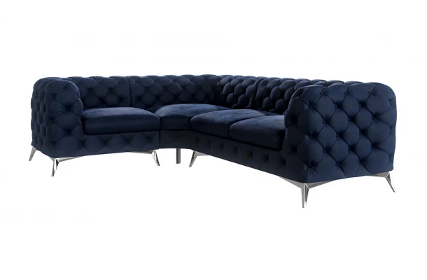 Narożnik czteroosobowy luksusowy pikowany Chesterfield TEO 1+E+2 - przestronne Narożnik czteroosobowy luksusowy pikowany Chesterfield TEO 1+E+2 - przestronne