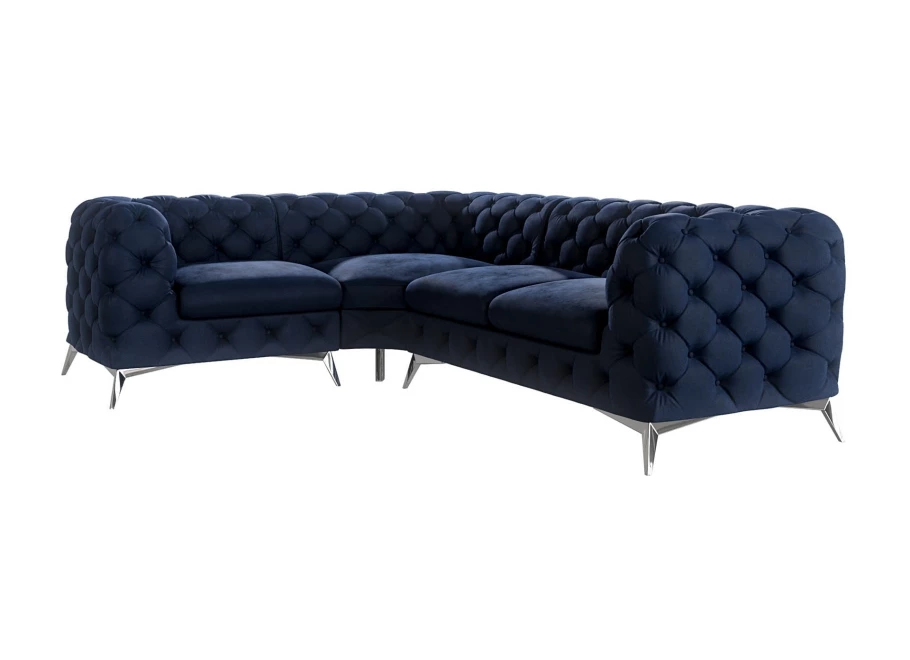 Narożnik czteroosobowy luksusowy pikowany Chesterfield TEO 1+E+2 Narożnik czteroosobowy luksusowy pikowany Chesterfield TEO 1+E+2